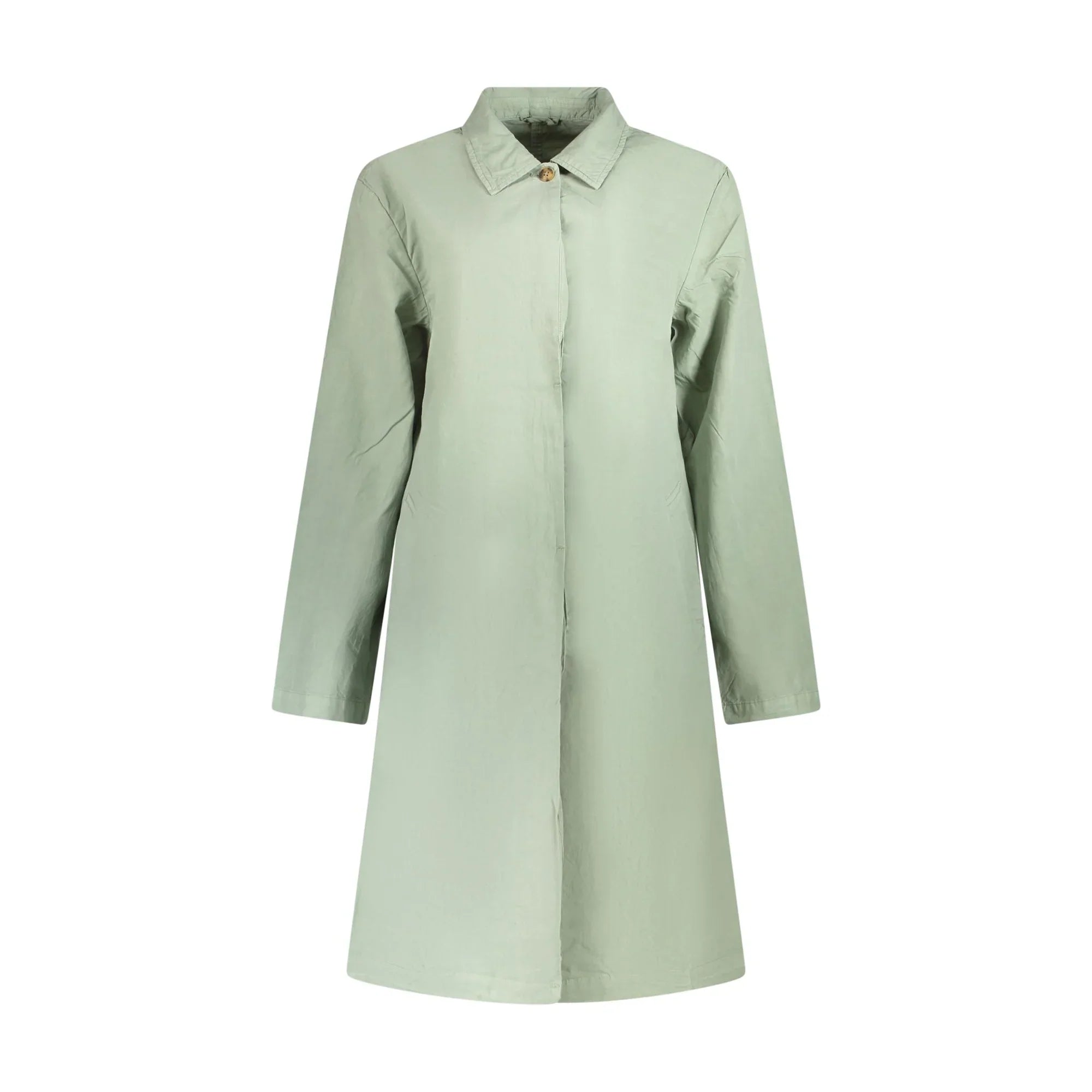 Trench Donna Verde con Bottoni