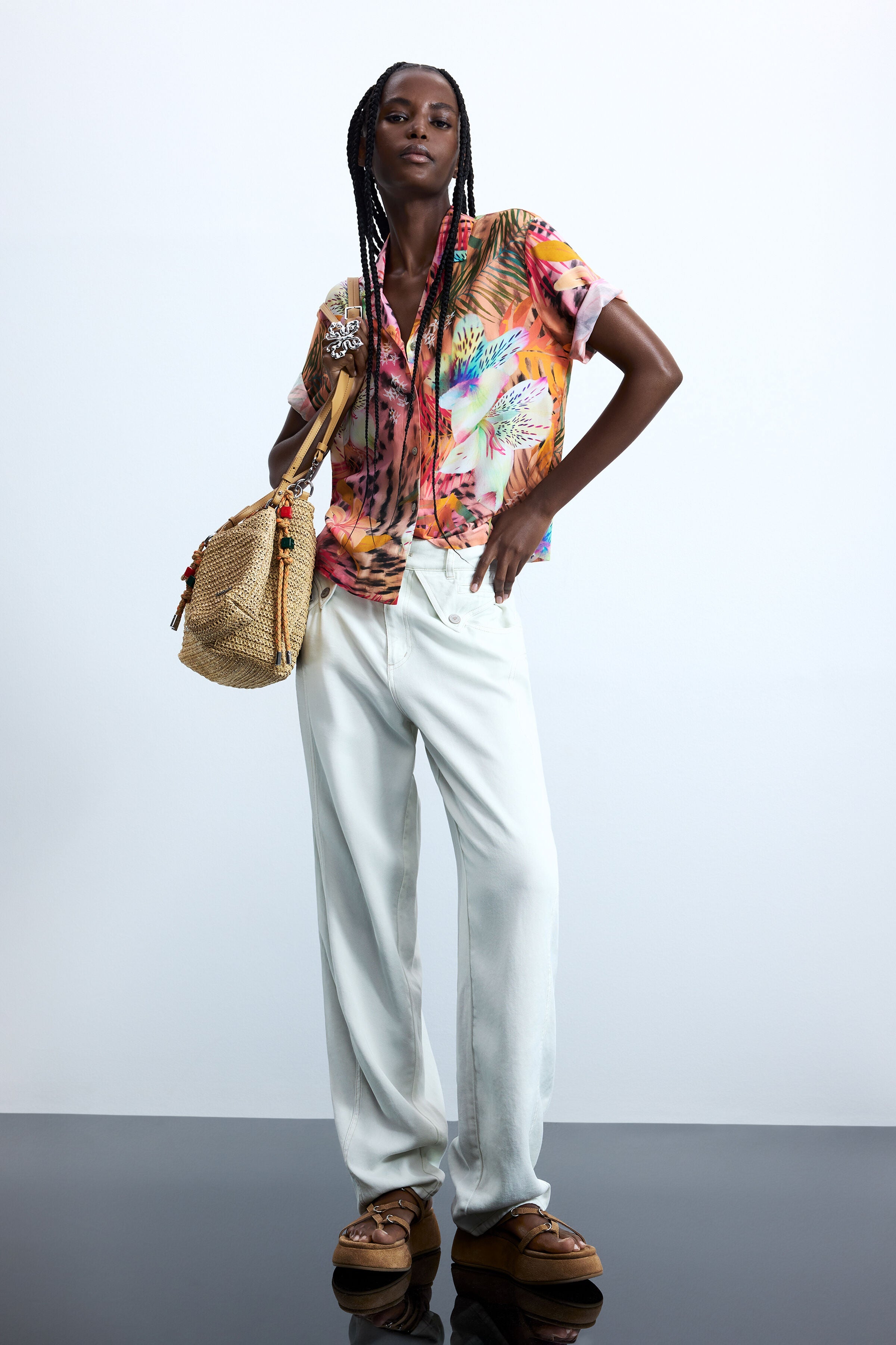 Blouse femme orange à manches courtes