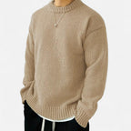 Pullover Uomo Tinta Unita con Girocollo Classico