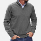 Pull élégant pour homme avec fermeture éclair - Confort et style raffiné
