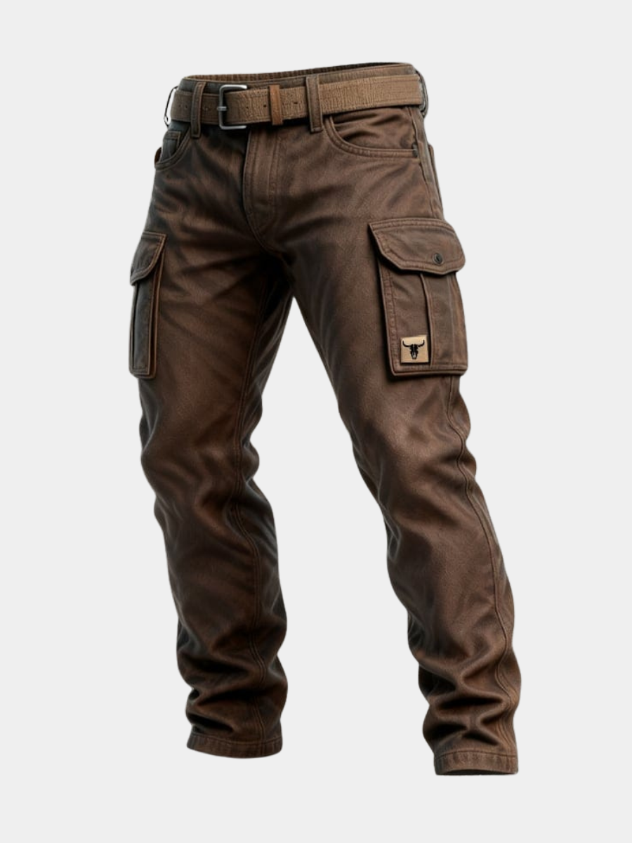 Pantaloni Cargo Uomo Slim Fit con Tasche Utility