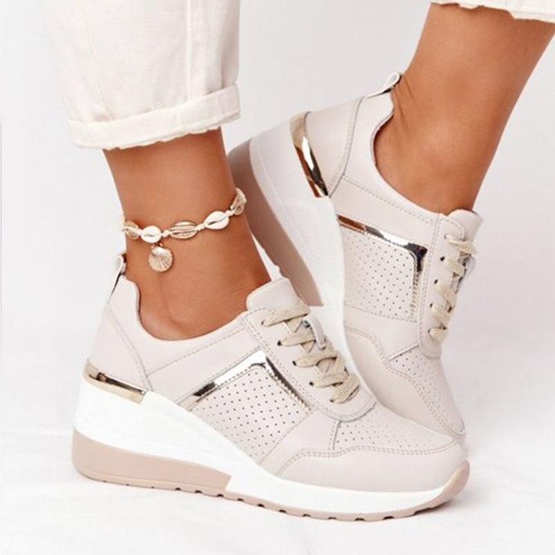 Nordiva Sneakers med Kilehæl og Komfortabel Støtte