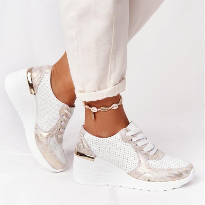 Nordiva Sneakers med Kilehæl og Komfortabel Støtte