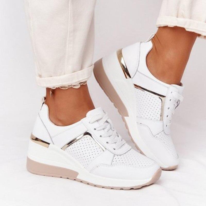 Nordiva Sneakers med Kilehæl og Komfortabel Støtte