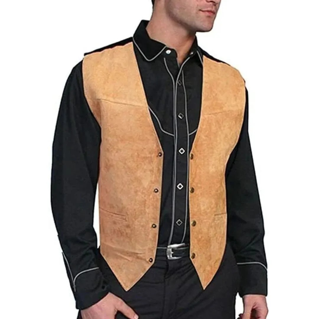 Chaleco tradicional para hombre con bolsillos – Elegante, clásico y sin mangas