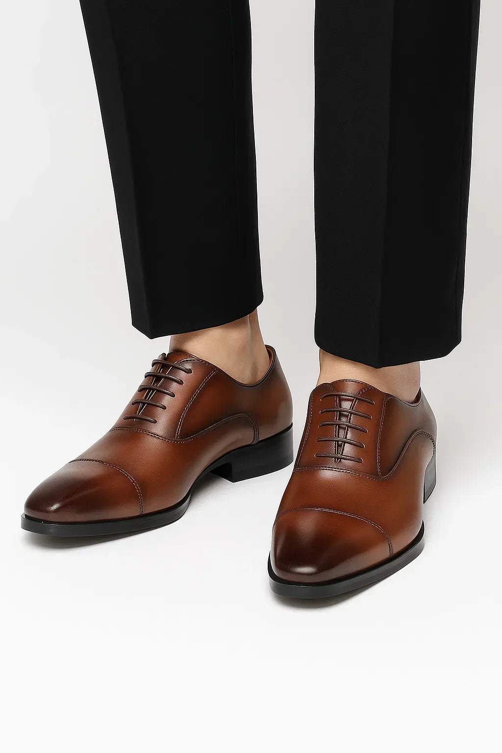 Scarpe Derby in Pelle Nera ANFINITE