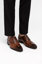 Scarpe Derby in Pelle Nera ANFINITE