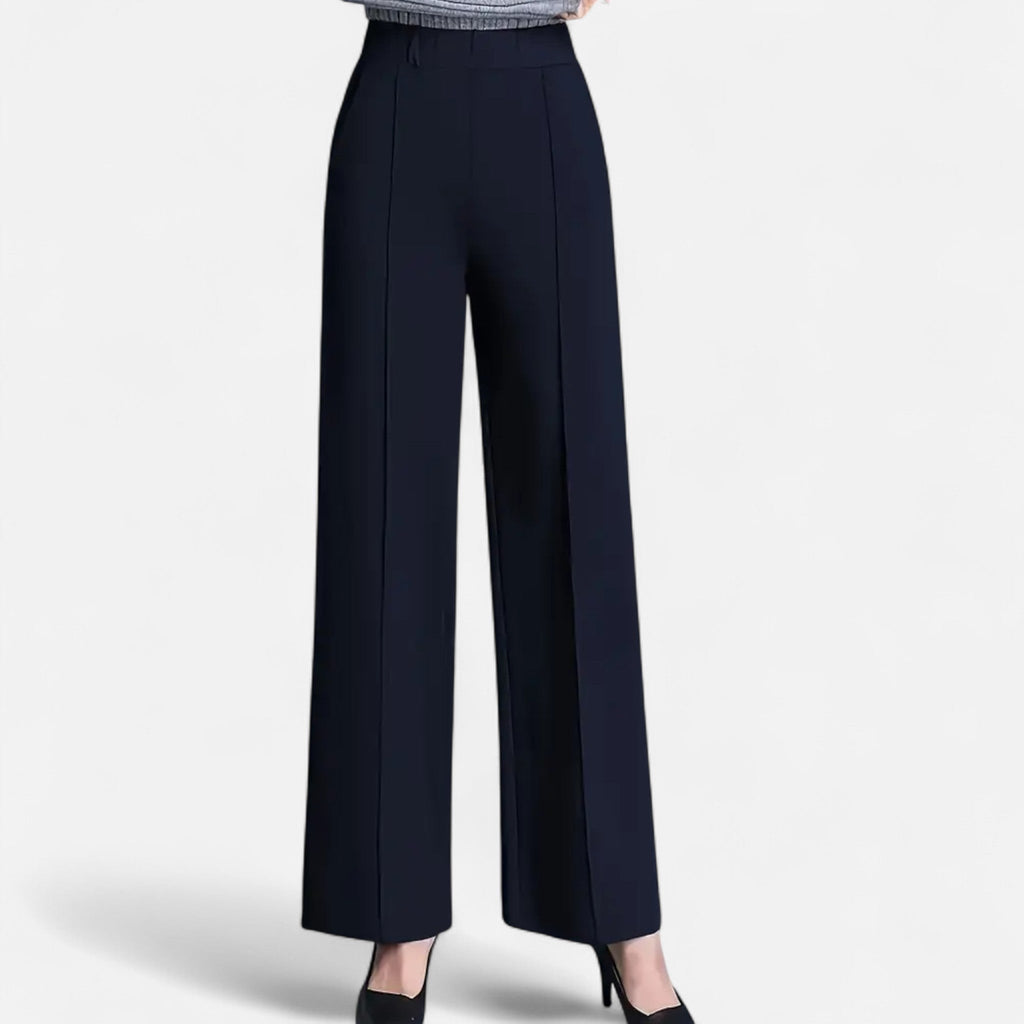 Pantalon femme taille haute et jambe droite – élégant, extensible et confortable