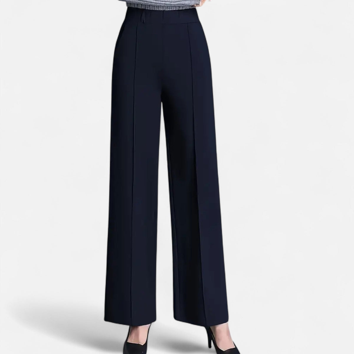 Pantalon femme taille haute et jambe droite – élégant, extensible et confortable