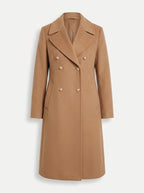 Cappotto Lungo Donna Doppiopetto con Revers