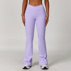 Pantaloni Yoga Donna a Zampa con Vita Incrociata – Comfort e Silhouette Modellante