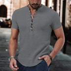 Camicia Henley Uomo in Lino