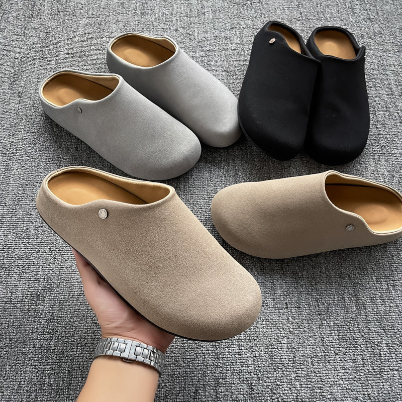 Miesten mokkanahkaiset slip-on-muulit