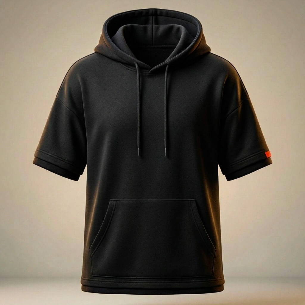 T-Shirt Uomo con Cappuccio in Cotone Peruviano