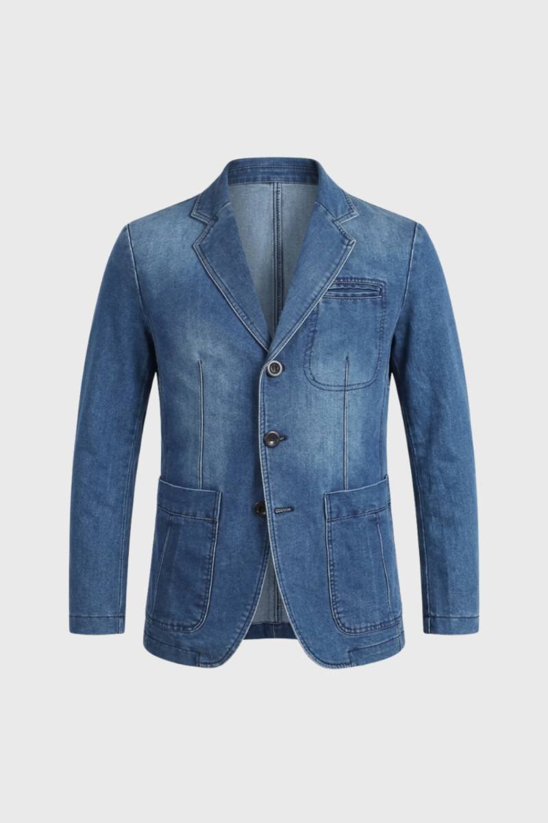 Blazer de hombre con bolsillos aplicados y corte sastrero