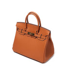 Borsa a Mano Donna in Vera Pelle Cognac