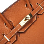 Borsa a Mano Donna in Vera Pelle Cognac