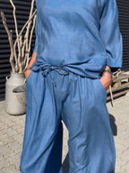 Pantaloni Venca con Vestibilità Ampia e Vita Elastica