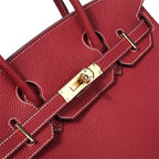 Borsa a Mano Donna in Vera Pelle Cognac