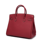 Borsa a Mano Donna in Vera Pelle Cognac