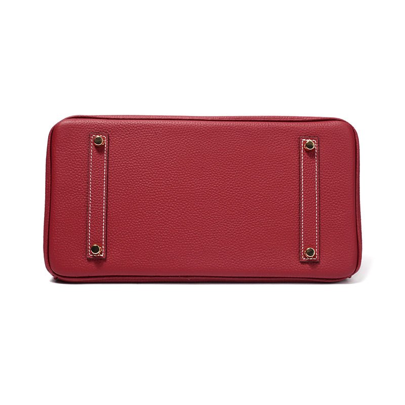 Borsa a Mano Donna in Vera Pelle Cognac