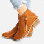 Bottines orthopédiques pour femme en véritable cuir