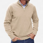 Pull élégant pour homme avec fermeture éclair - Confort et style raffiné