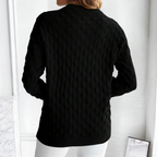 Maglione Donna in Cashmere a Trecce con Girocollo