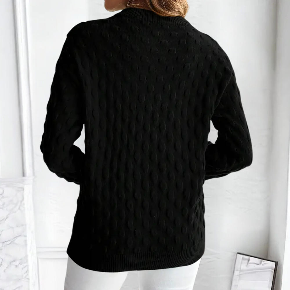 Maglione Donna in Cashmere a Trecce con Girocollo