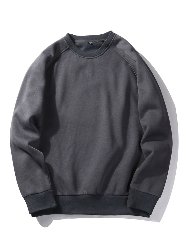 Sudadera básica para hombre con cuello redondo y mangas raglán - Corte cómodo y estilo informal