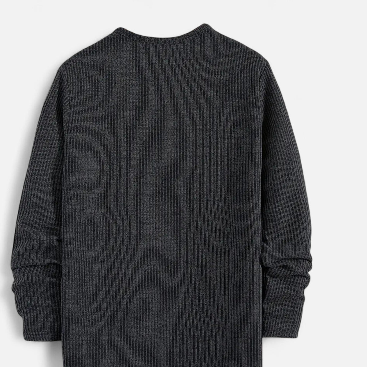 Pull homme en maille torsadée à boutons - col rond Henley élégant et décontracté