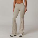 Pantaloni Yoga Donna a Zampa con Vita Incrociata – Comfort e Silhouette Modellante