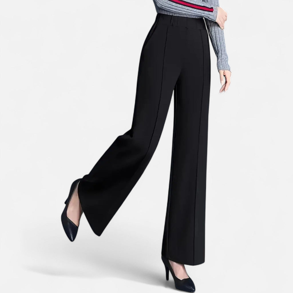 Pantalon femme taille haute et jambe droite – élégant, extensible et confortable
