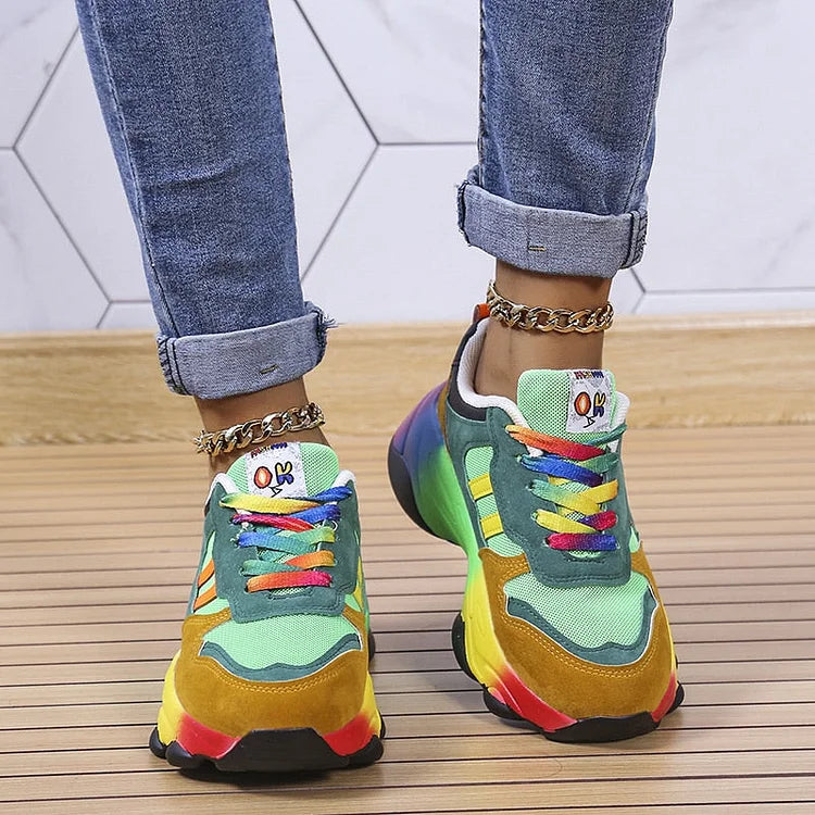 Sneakers Donna con Stampa e Suola Ammortizzata – Comfort e Supporto per Ogni Giorno