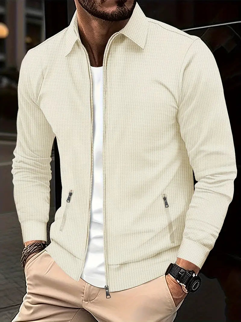 Camisa de hombre con cremallera y diseño smart casual