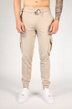 Pantaloni Cargo in Cotone con Stretch e Tasche Funzionali