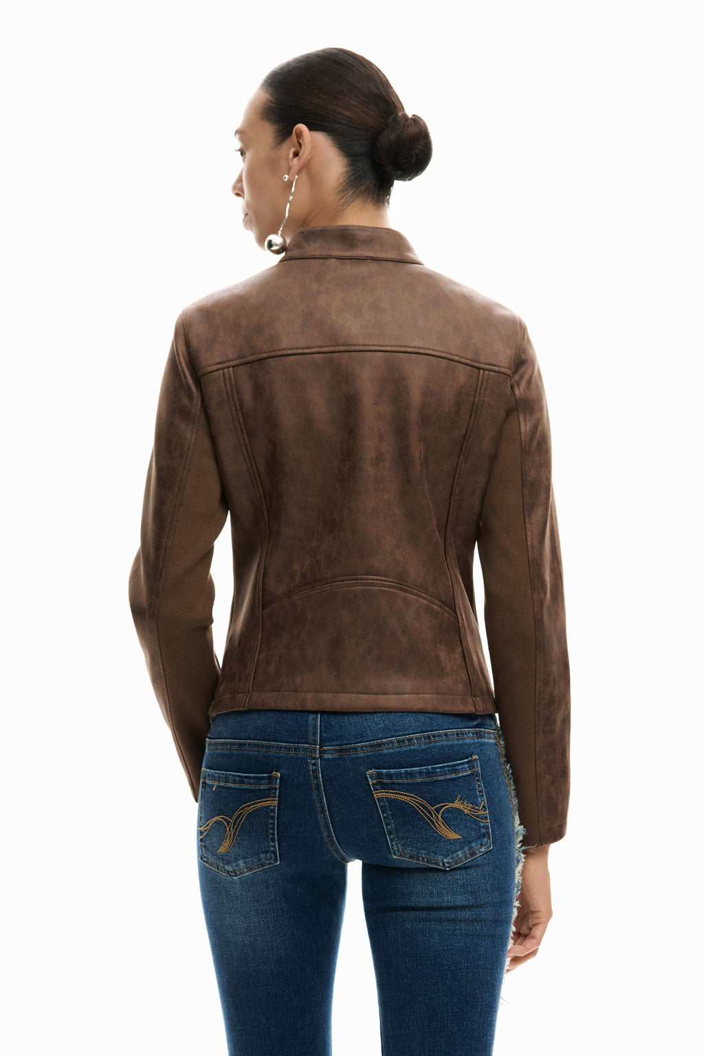 Giacca Donna Desigual Marrone con Zip