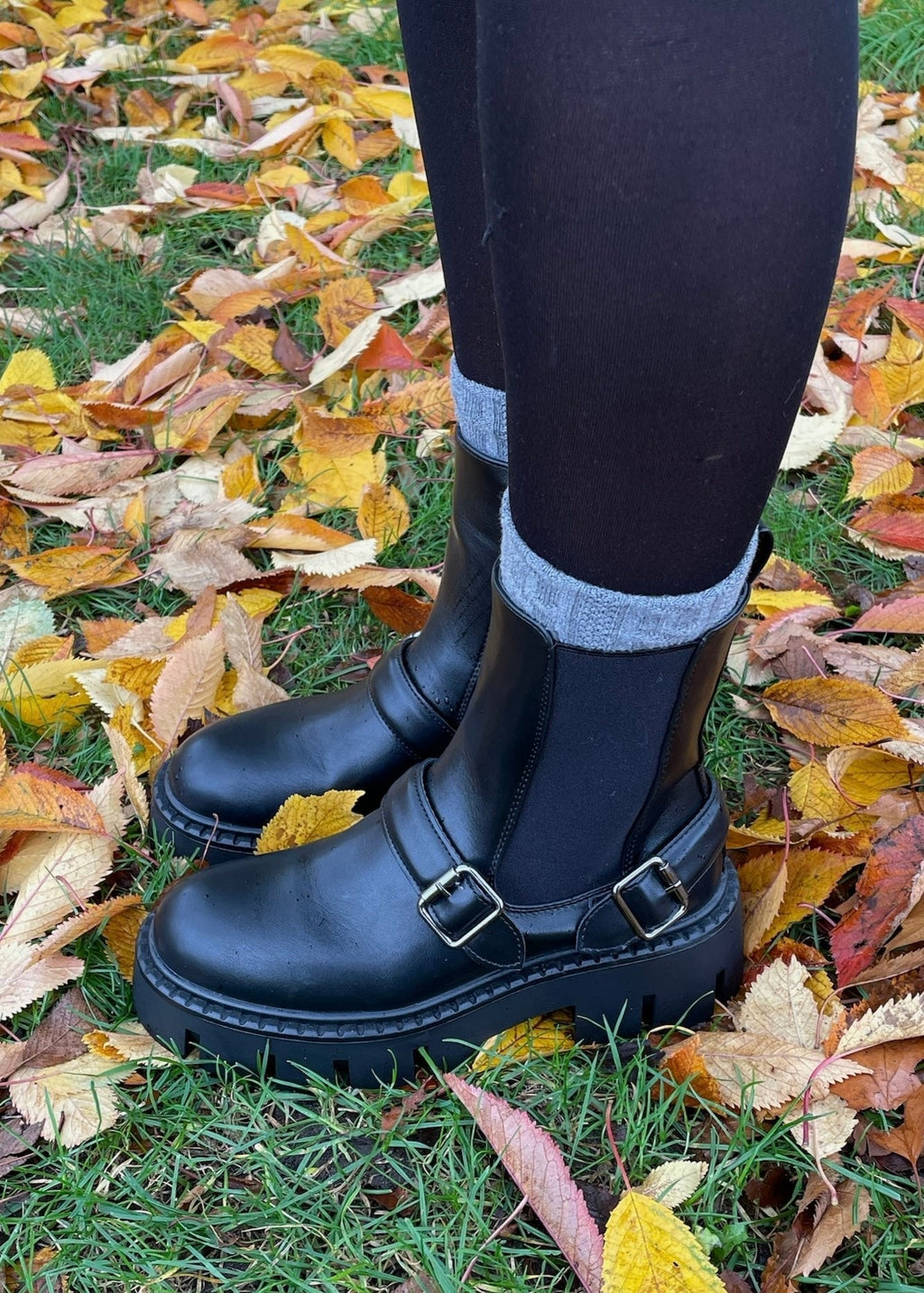 Chunky Boots med Spænder