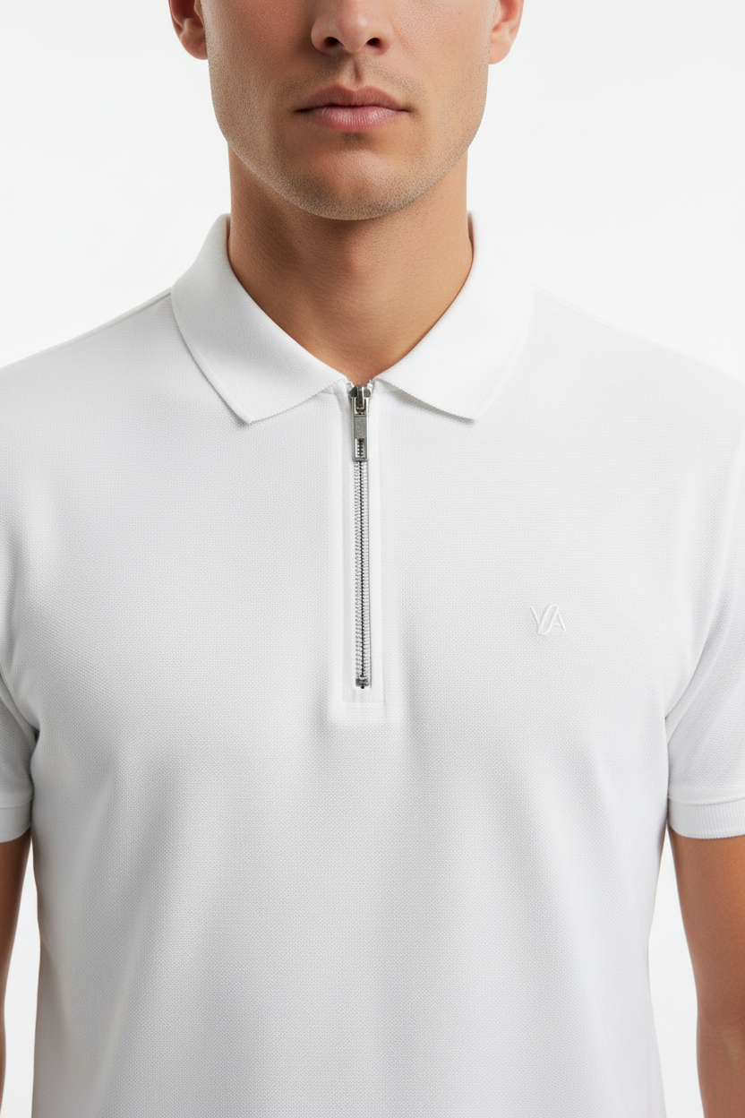 Ibiza Polo Set con Zip e Design Slim Fit