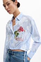 Camicia Donna Desigual a Righe in Cotone