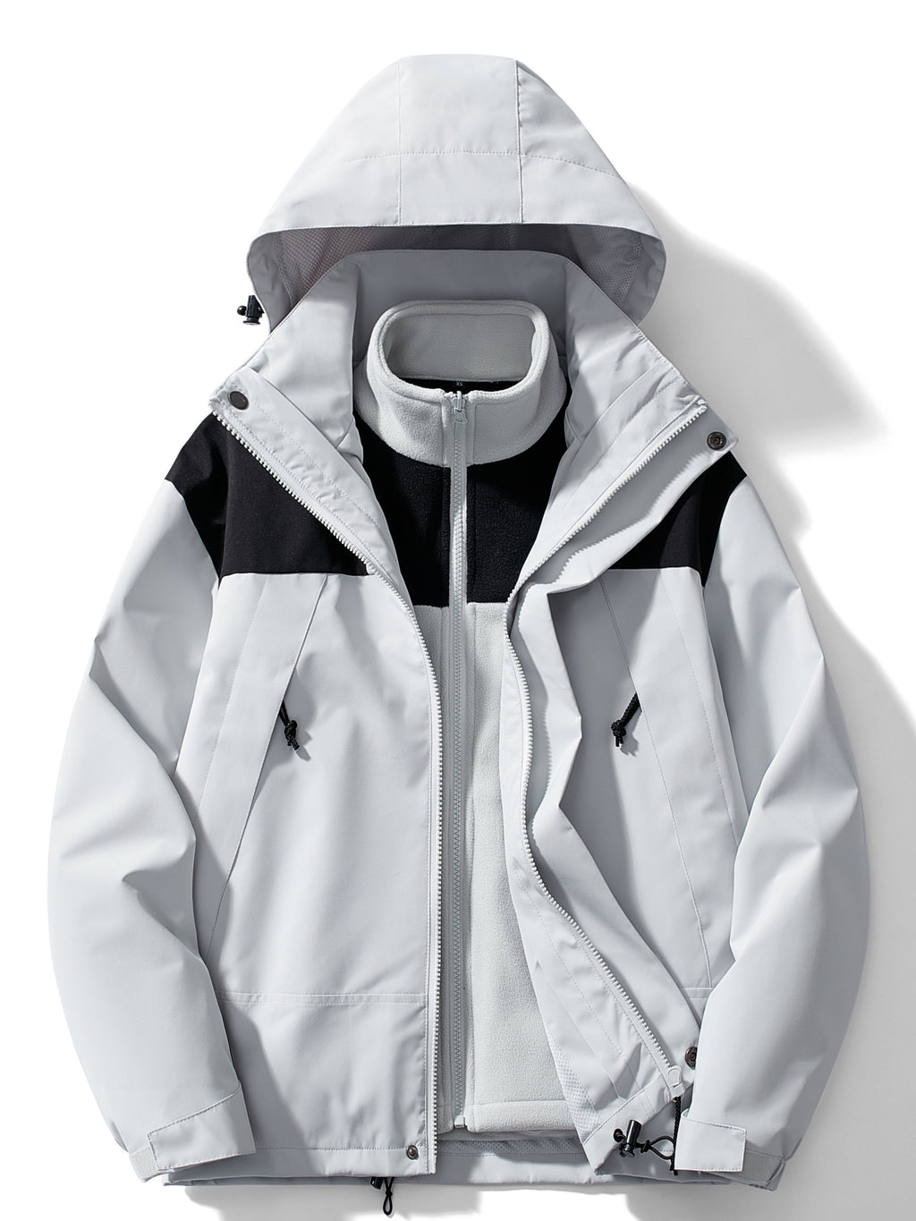 Giacca Outdoor Uomo 3 in 1 con Cappuccio e Interno Removibile