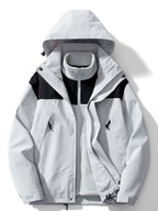 Chaqueta outdoor para hombre 3 en 1 con capucha e interior extraíble