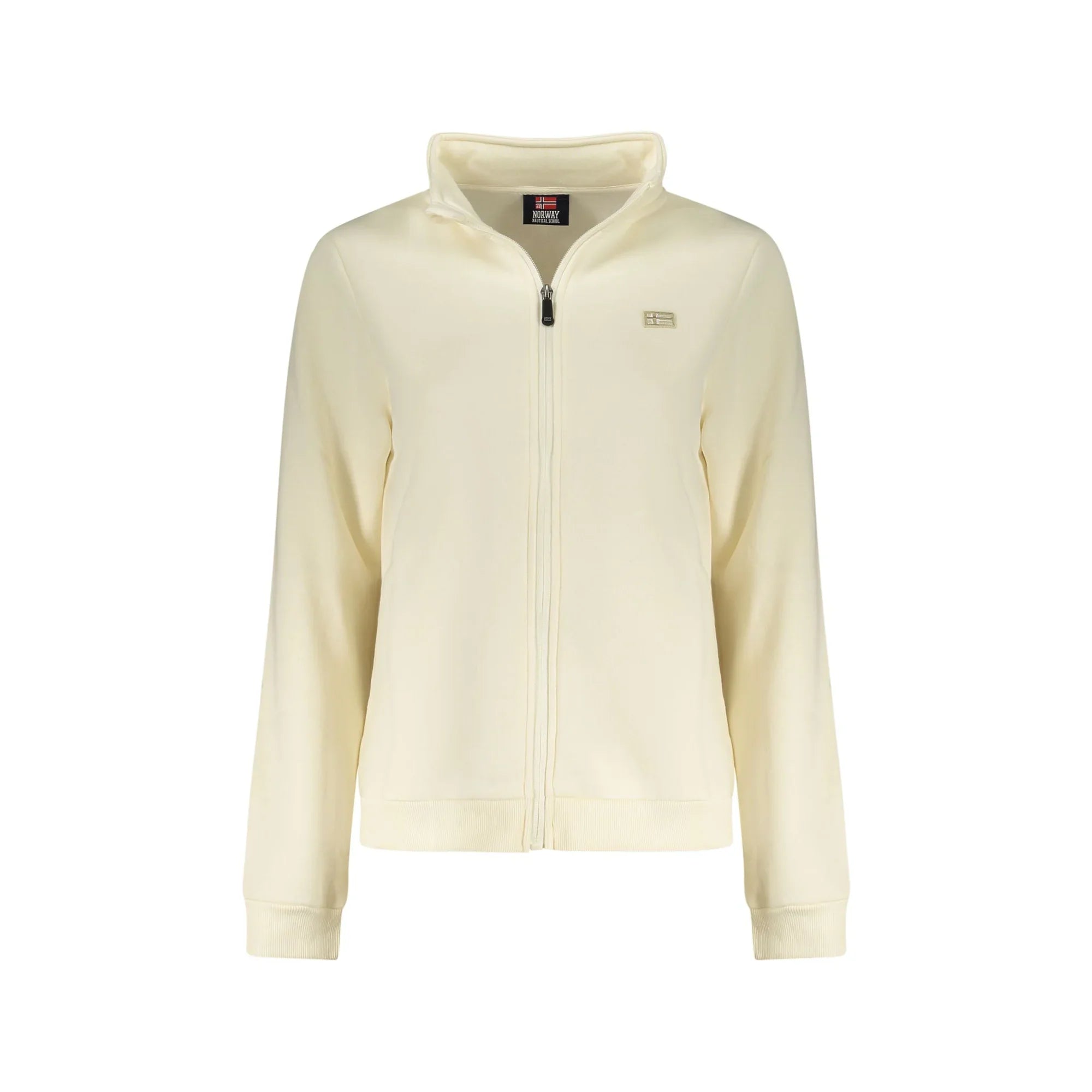 Felpa Donna Bianca in Pile con Zip