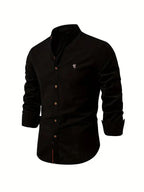 Chemise décontractée homme pour le printemps à boutons ANFINITE
