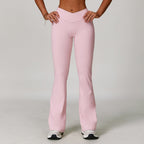 Pantaloni Yoga Donna a Zampa con Vita Incrociata – Comfort e Silhouette Modellante