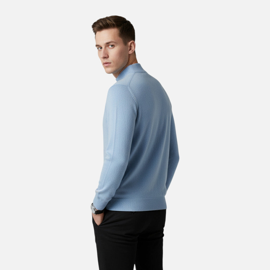 Maglione Uomo in Pura Lana con Collo Lupetto