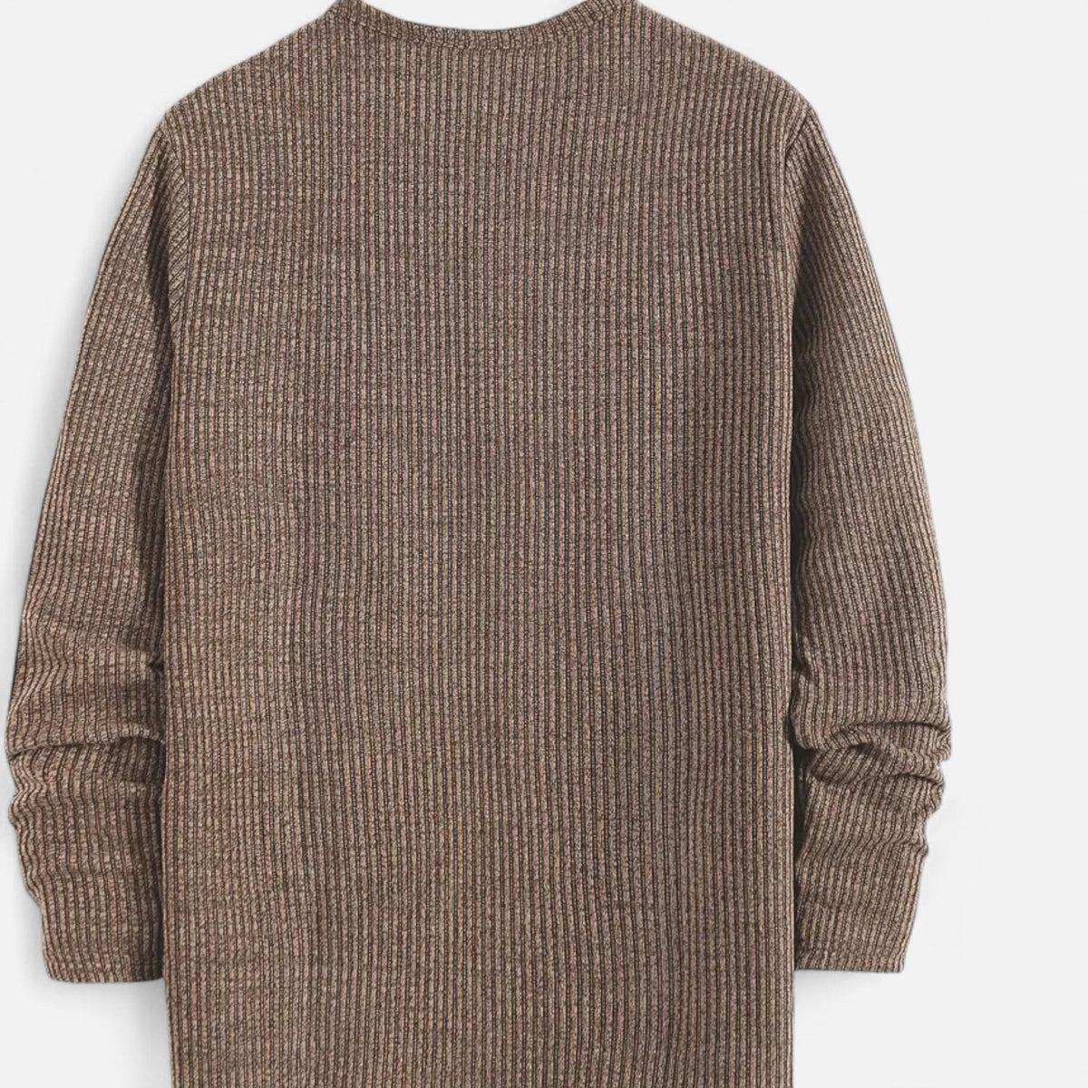 Pull homme en maille torsadée à boutons - col rond Henley élégant et décontracté
