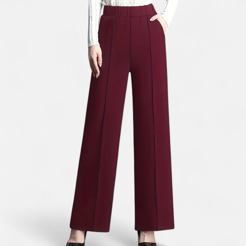 Pantalon femme taille haute et jambe droite – élégant, extensible et confortable