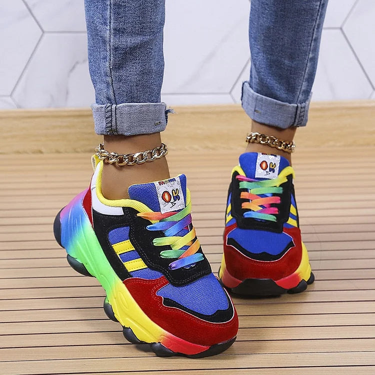 Sneakers Donna con Stampa e Suola Ammortizzata – Comfort e Supporto per Ogni Giorno