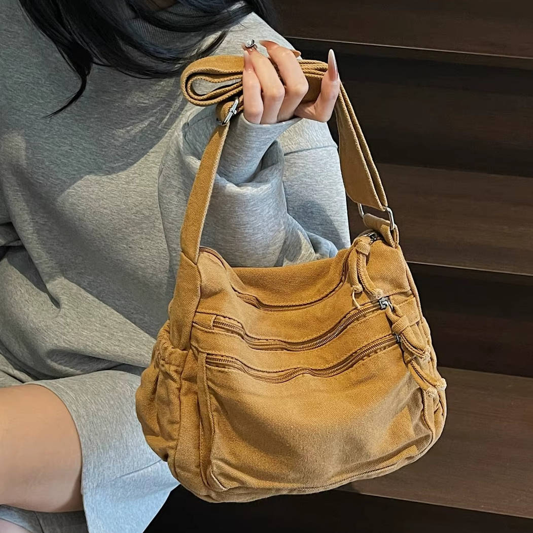 Borsa a Tracolla Donna in Canvas Multi-Tasca